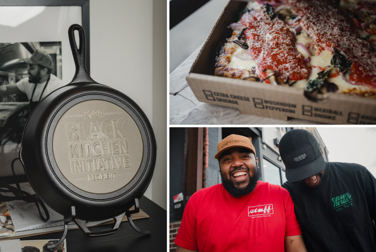 A Black Kitchen Initiative award sits inside of Muhammad Abdul-Hadi’s office